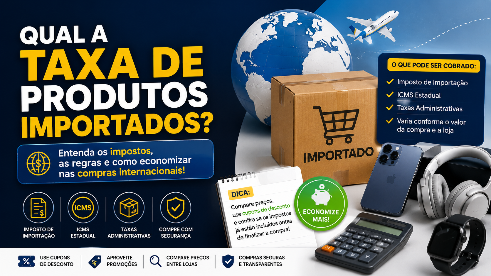 Qual a Taxa de Produtos Importados?
